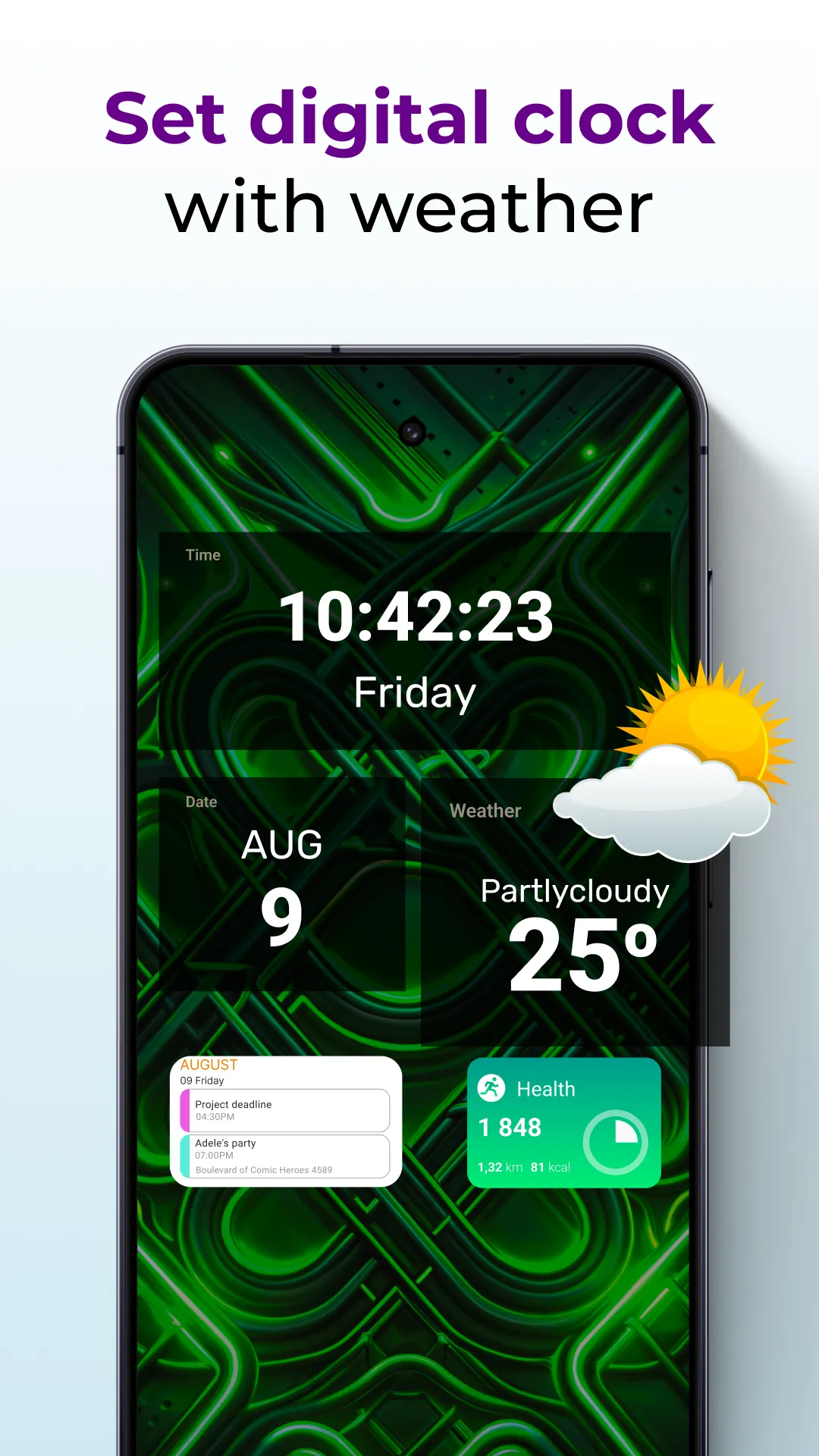 Android Clock Widgets | Indus Appstore | Screenshot