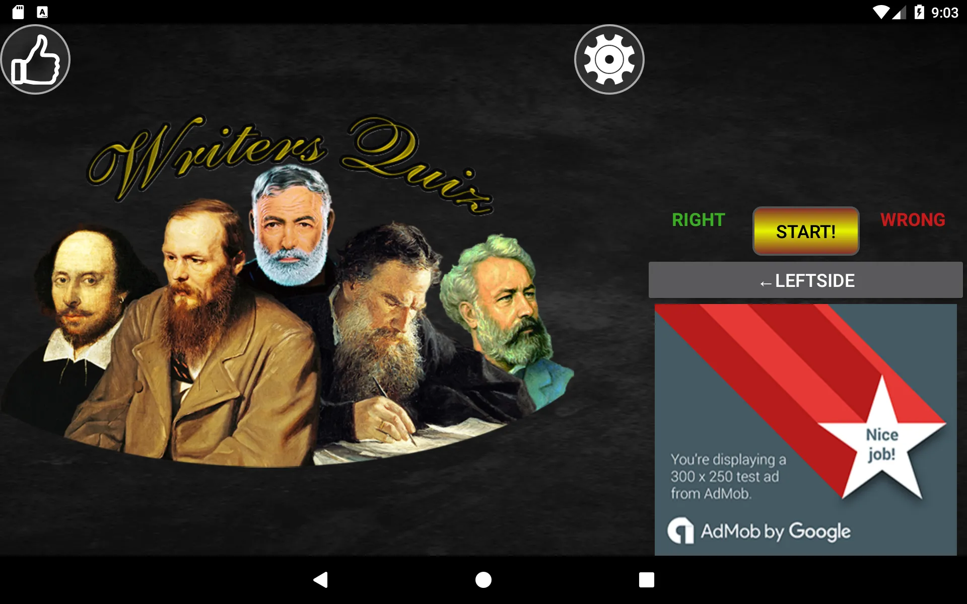 Writers Quiz | Indus Appstore | Screenshot