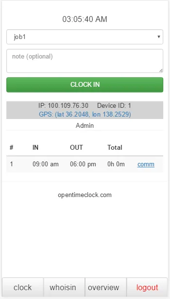 OpenTimeClock | Indus Appstore | Screenshot