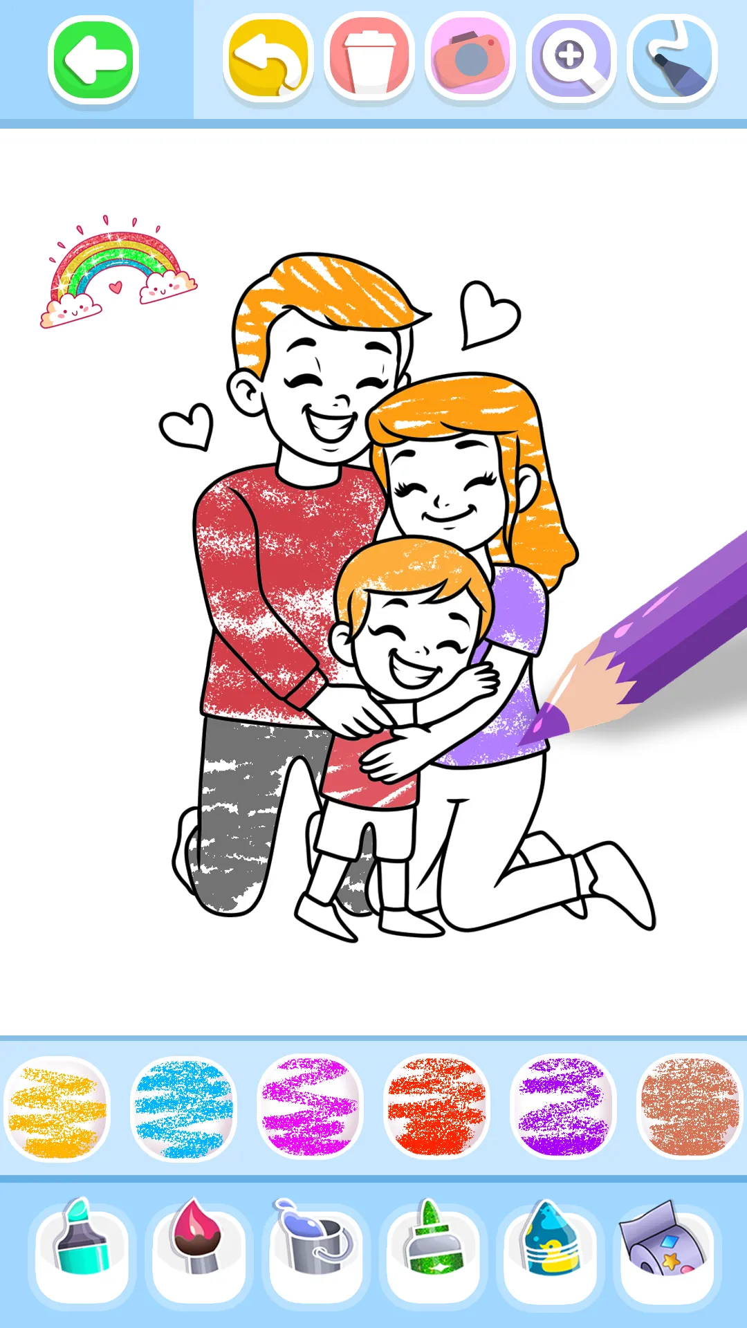 Family Love Coloring Book | Indus Appstore | Screenshot