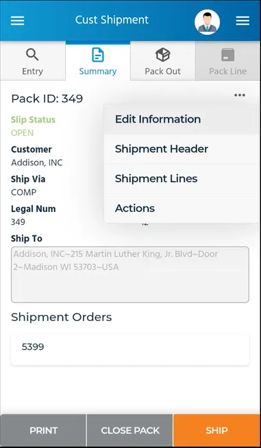 Epicor Kinetic Warehouse | Indus Appstore | Screenshot