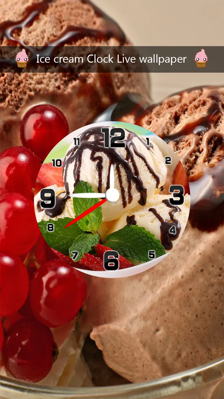 Ice cream Clock Live Wallpaper | Indus Appstore | Screenshot