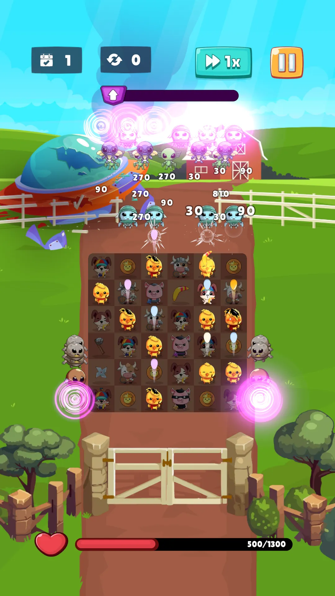 Farm vs Aliens - Merge TD | Indus Appstore | Screenshot