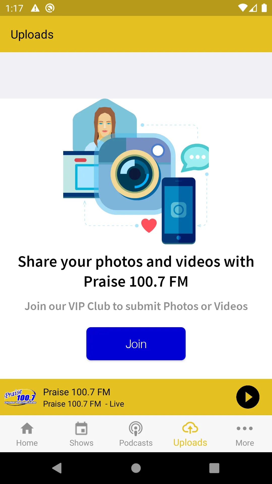 Praise 100.7 FM - WEAM | Indus Appstore | Screenshot