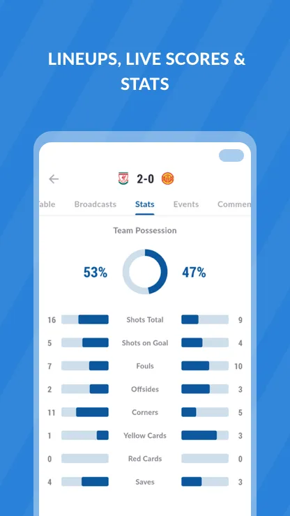 Live Soccer TV: Scores & Stats | Indus Appstore | Screenshot