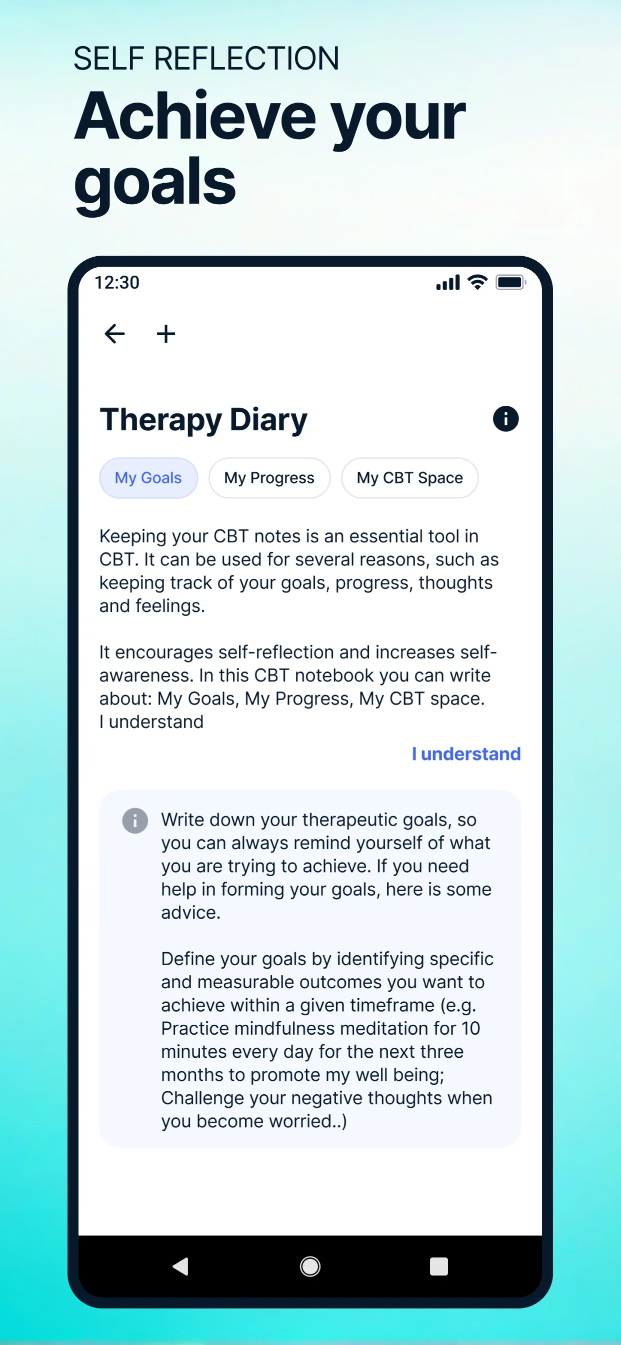 Sintelly: CBT Therapy Chatbot | Indus Appstore | Screenshot