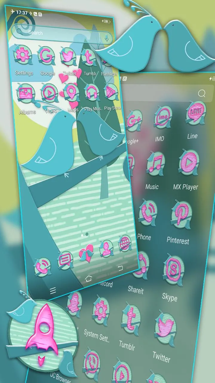 Love Birds Theme Launcher | Indus Appstore | Screenshot