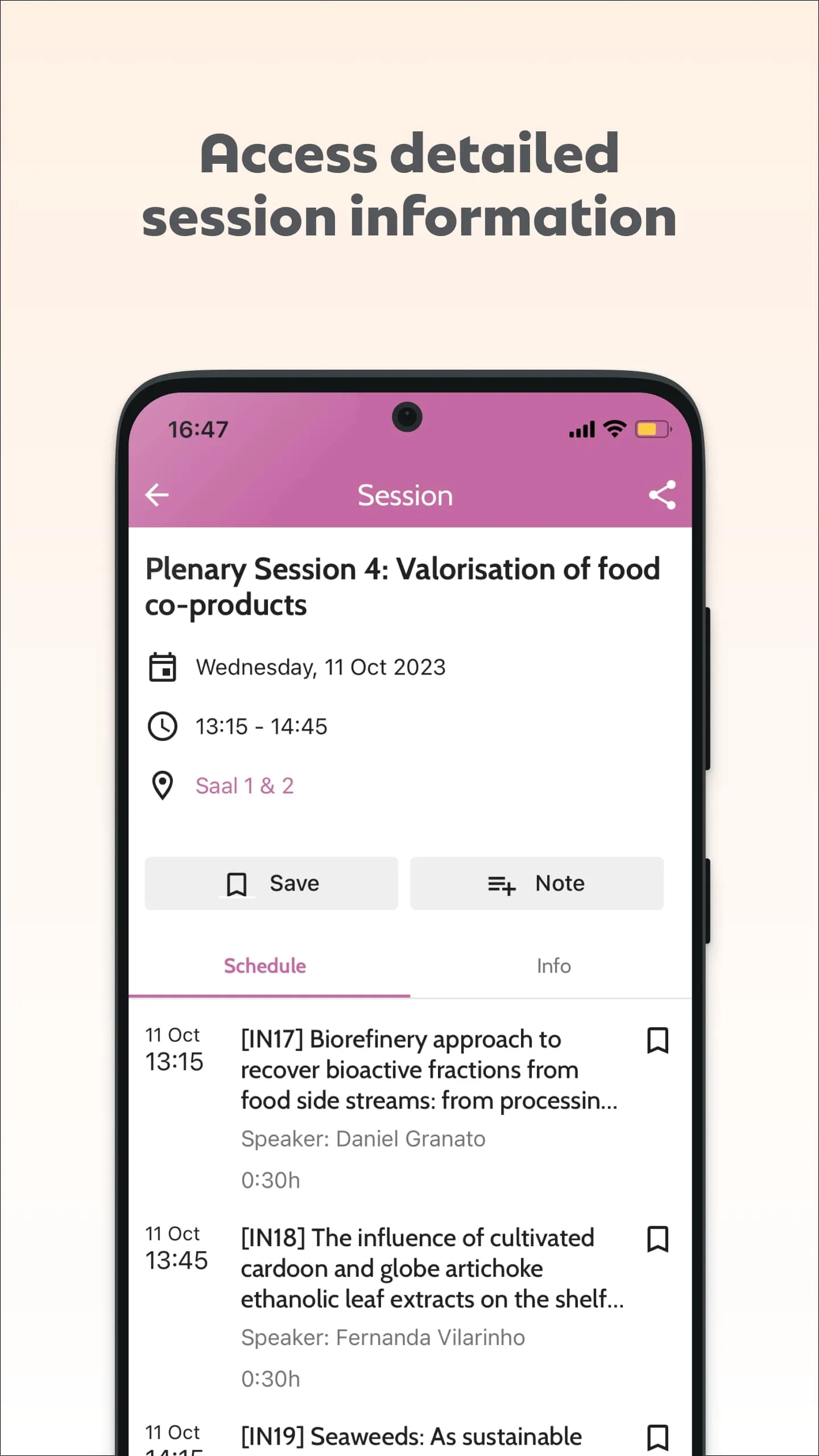 Conferences | Indus Appstore | Screenshot