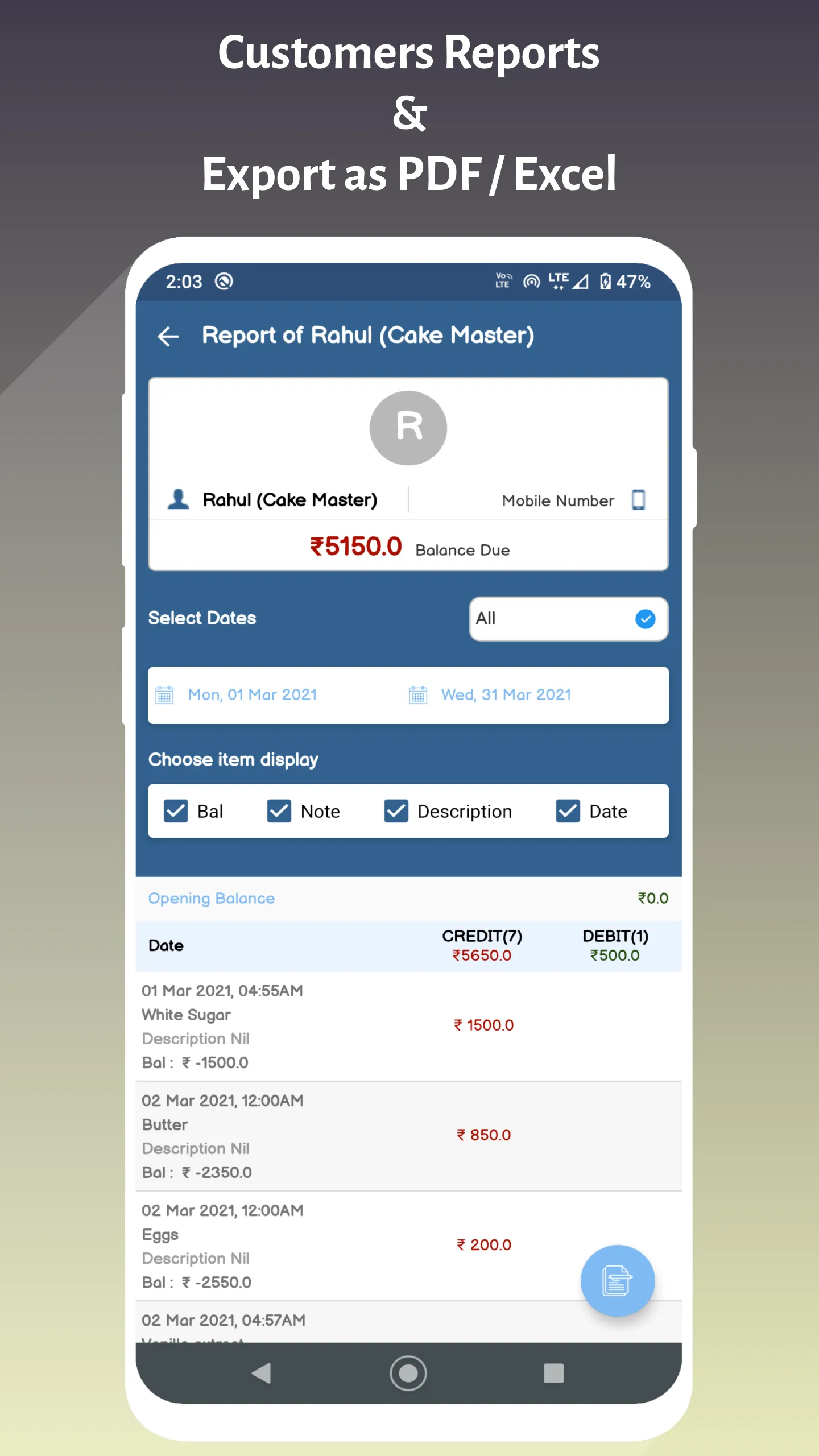 Cash Book - Ledger Book | Indus Appstore | Screenshot