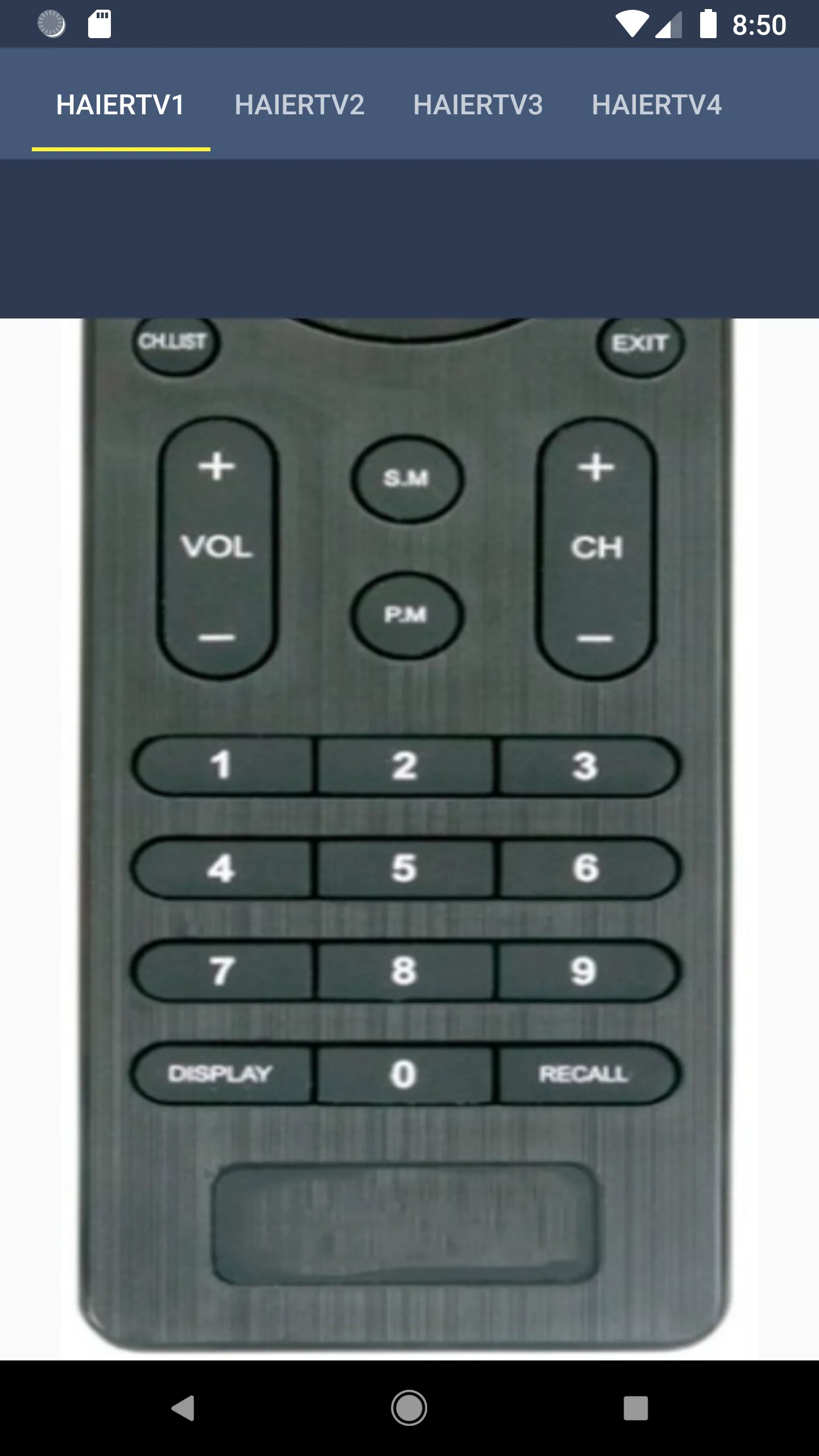 Haier TV Remote | Indus Appstore | Screenshot