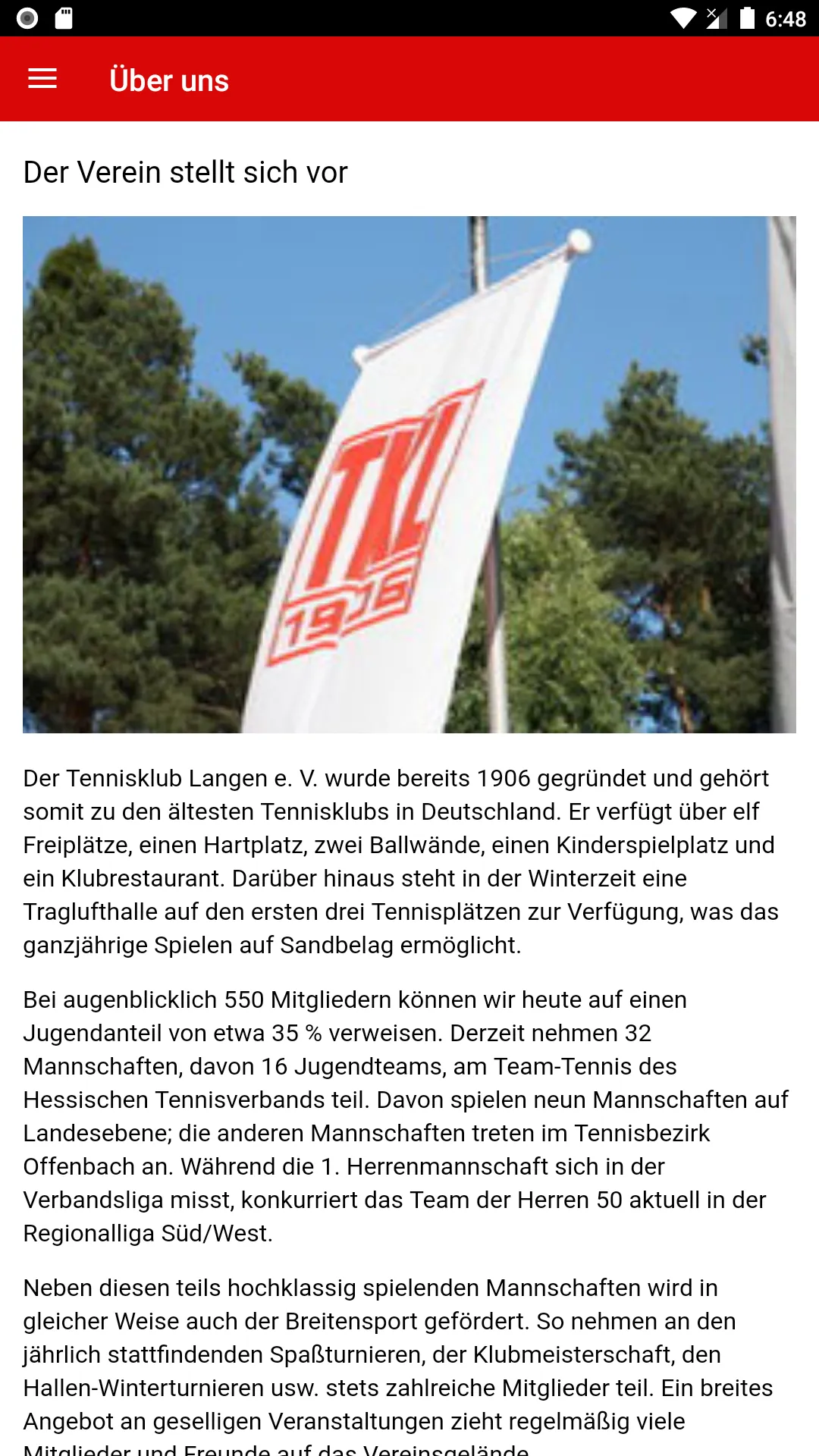 Tennisklub Langen e.V. | Indus Appstore | Screenshot