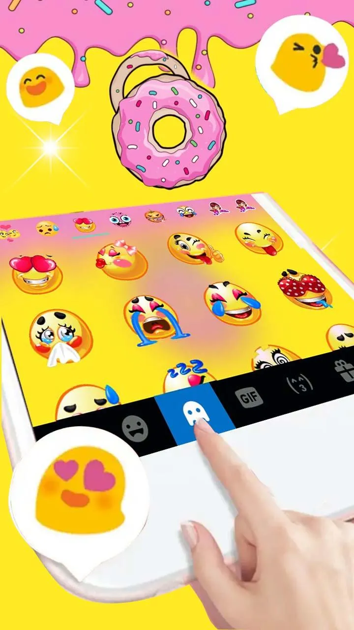 Yummy Donut Sprinkles Keyboard | Indus Appstore | Screenshot