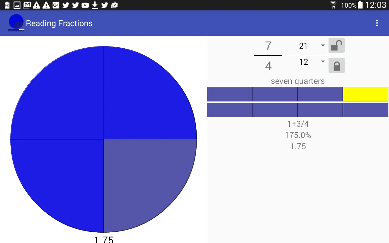 Reading fractions | Indus Appstore | Screenshot