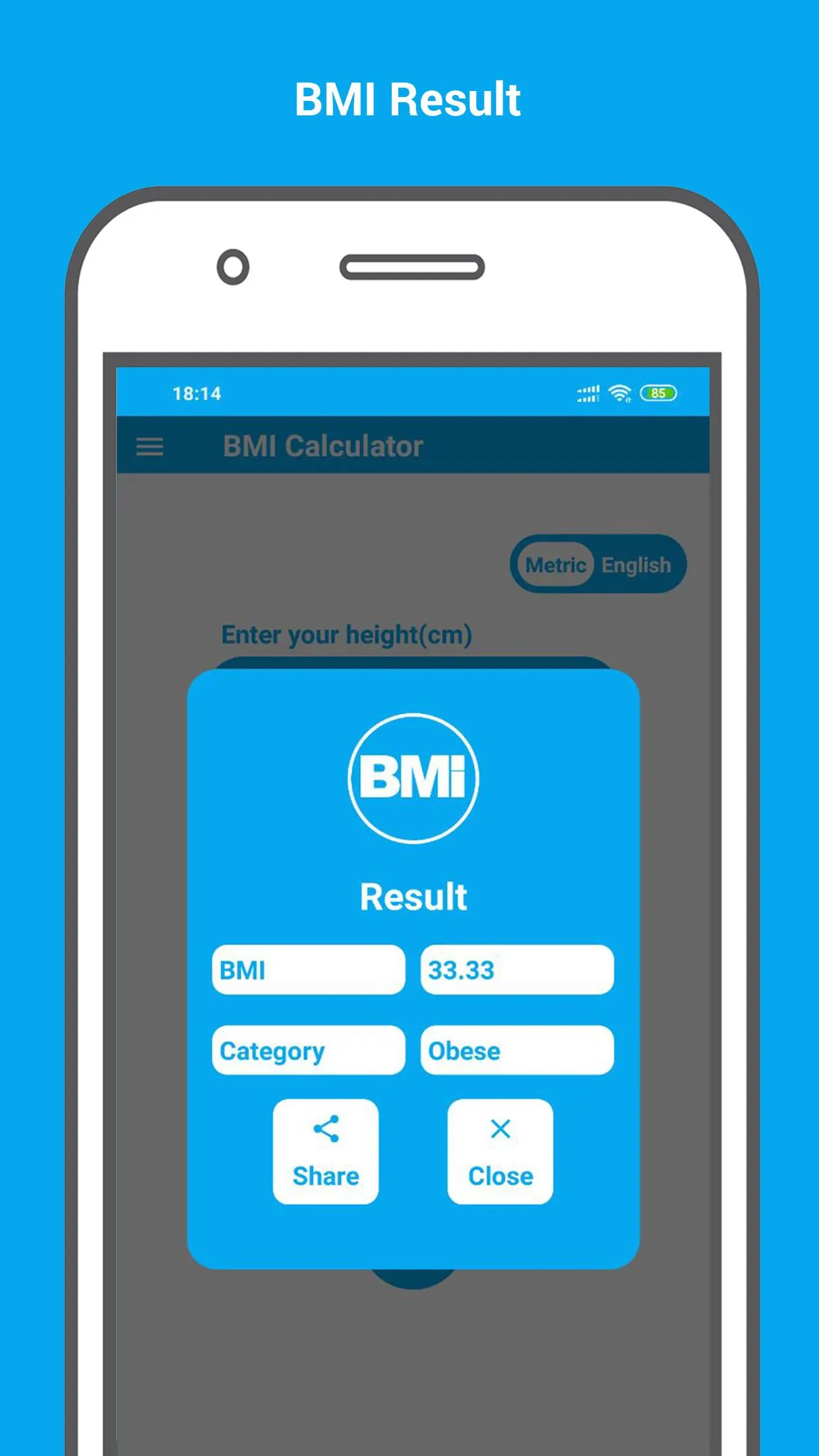 BMI Calculator -  Fat level We | Indus Appstore | Screenshot