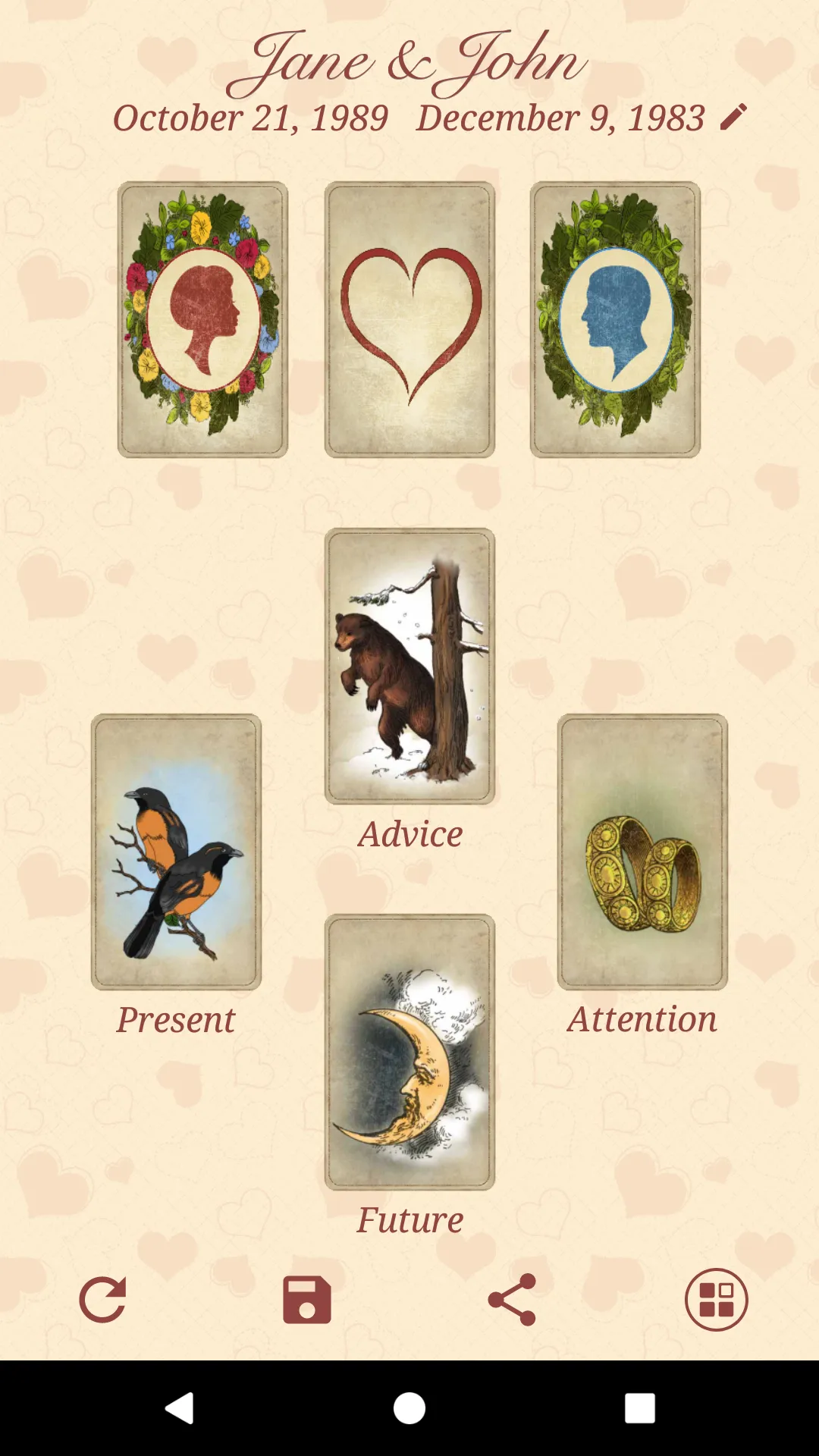 Lenormand Love Tarot | Indus Appstore | Screenshot