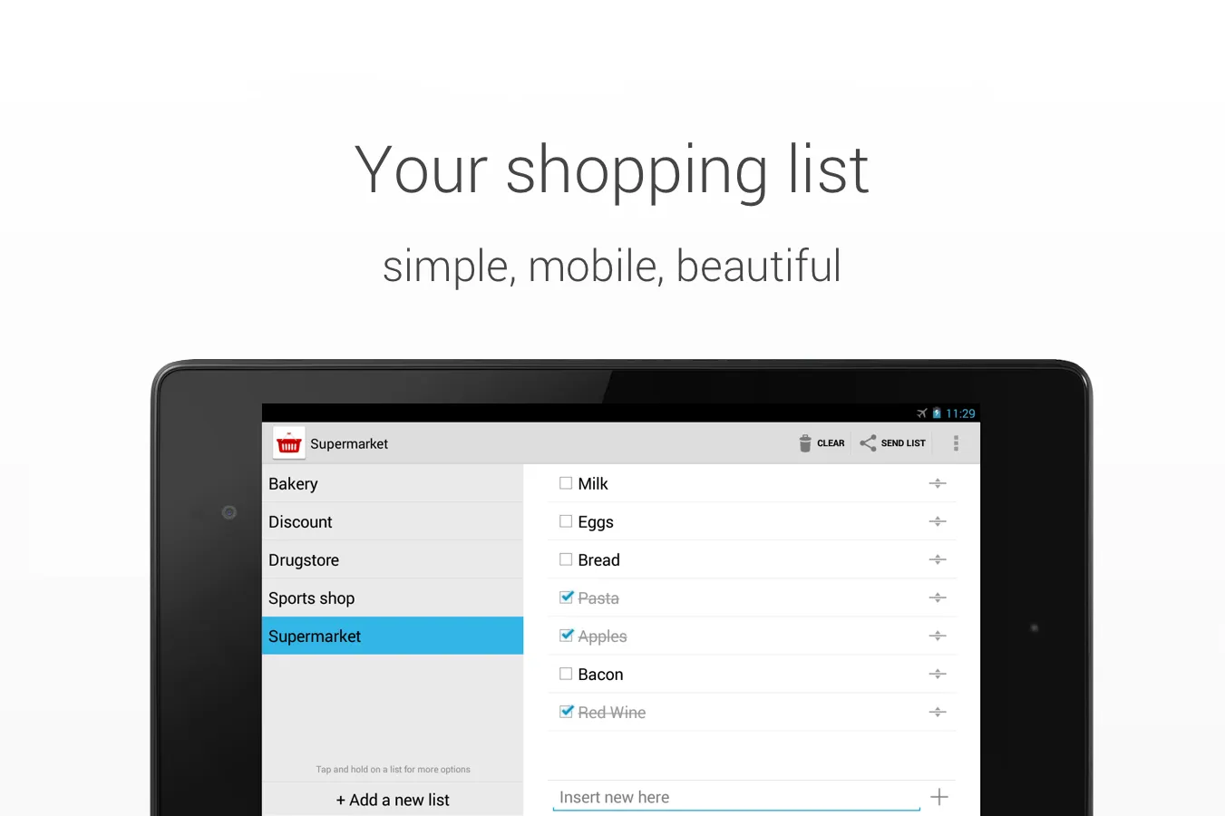 Shopping List | Indus Appstore | Screenshot