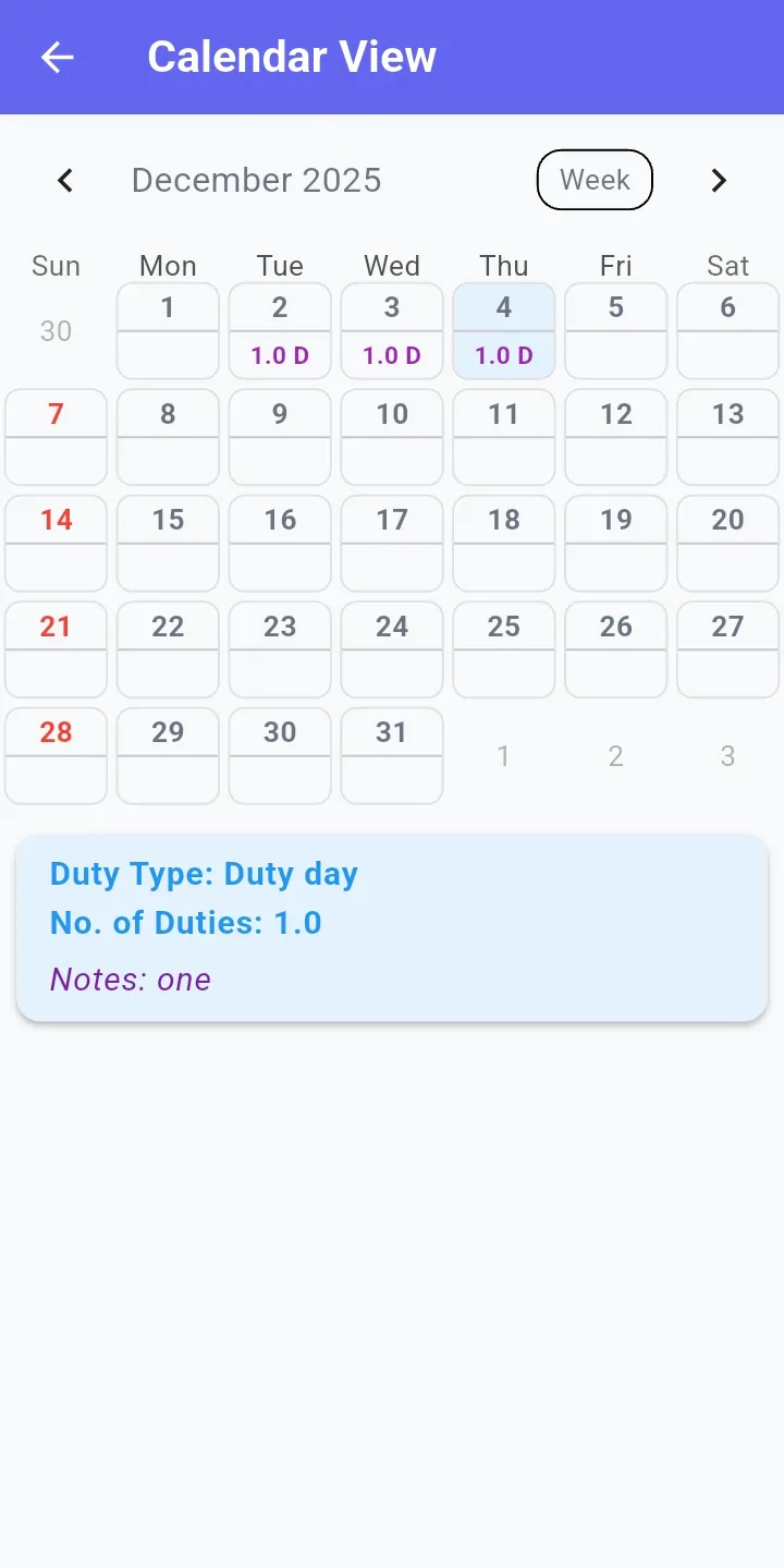 Duty Diary | Indus Appstore | Screenshot