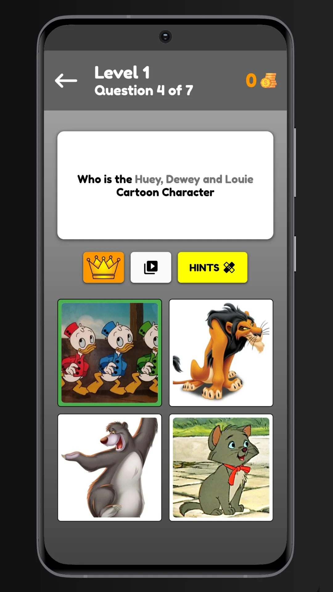 Guess Cartoon Character Quiz | Indus Appstore | Screenshot