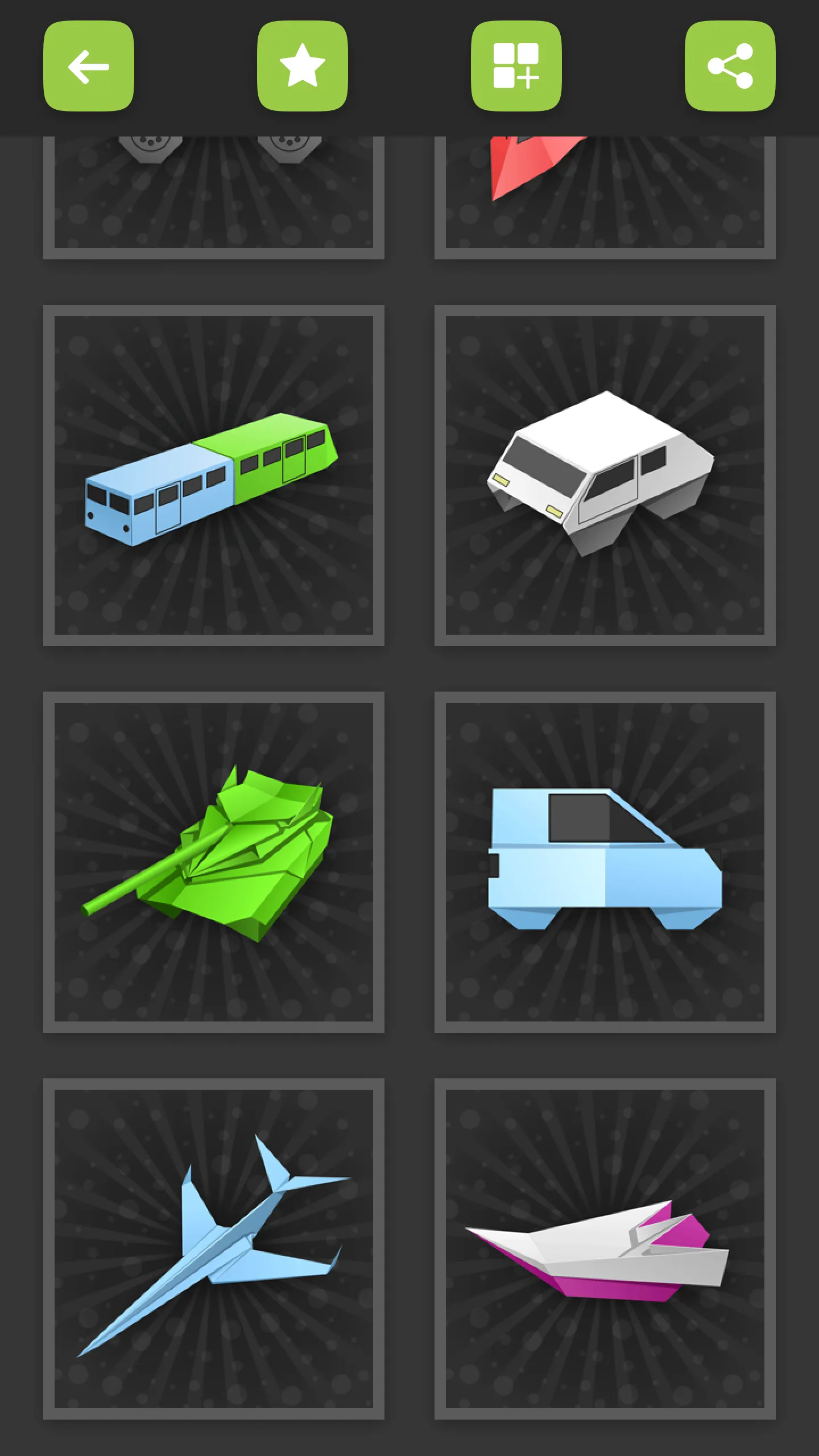 Origami Paper Vehicles | Indus Appstore | Screenshot