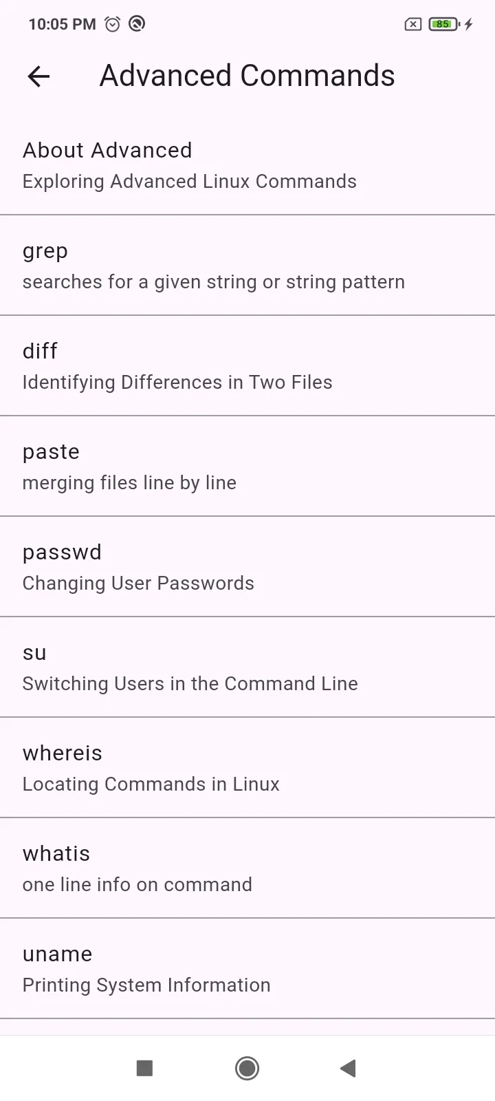 Linux Commands | Indus Appstore | Screenshot