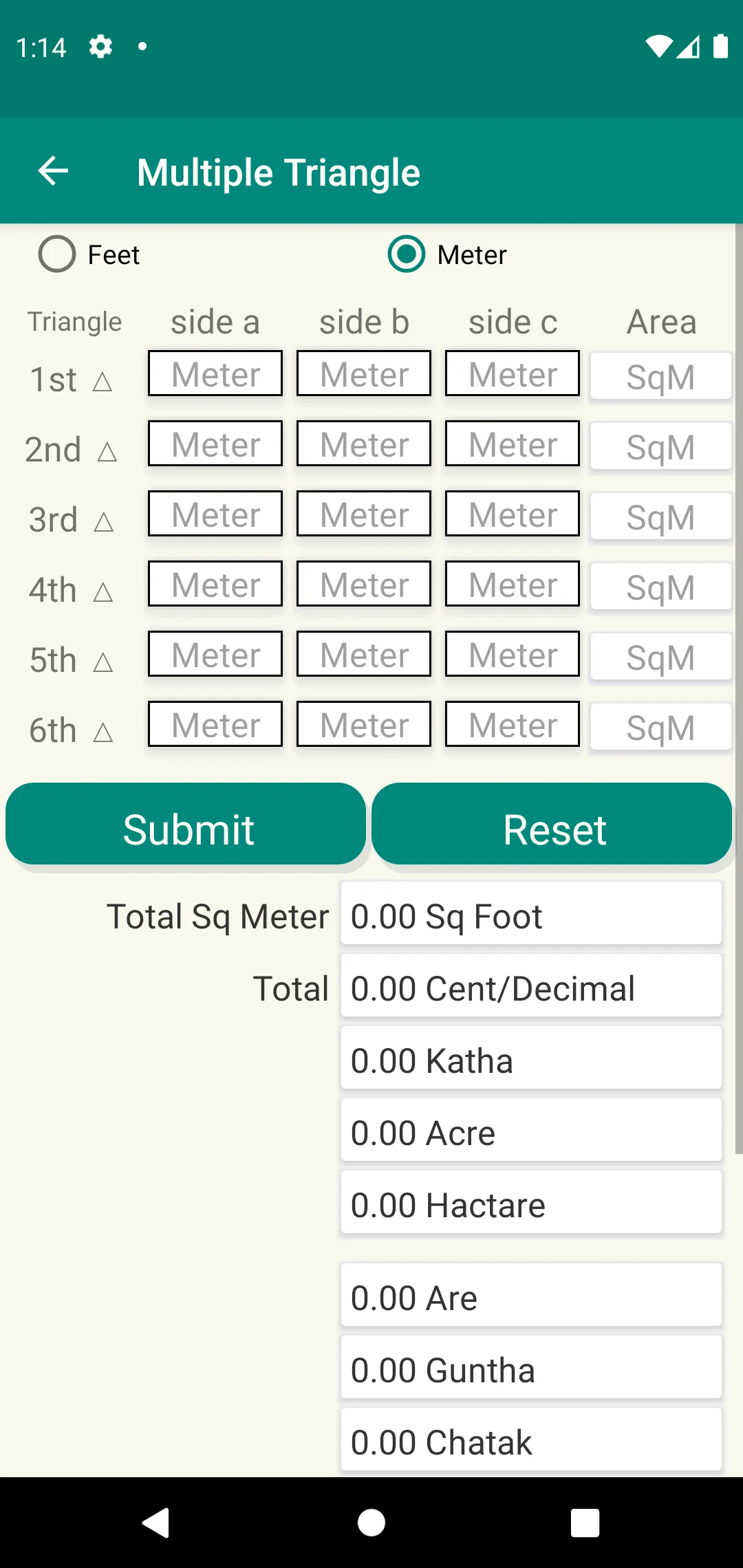 Calculator For Land: All Shape | Indus Appstore | Screenshot