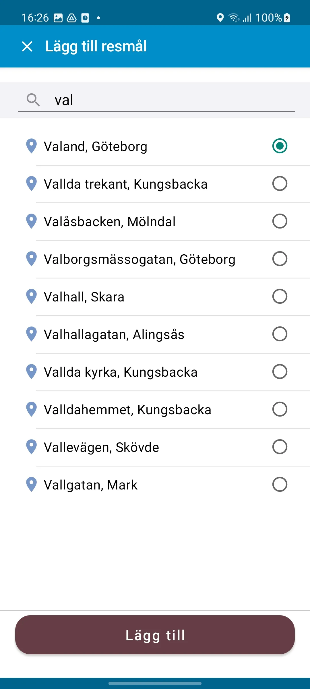 Reskollen (Västtrafik) | Indus Appstore | Screenshot