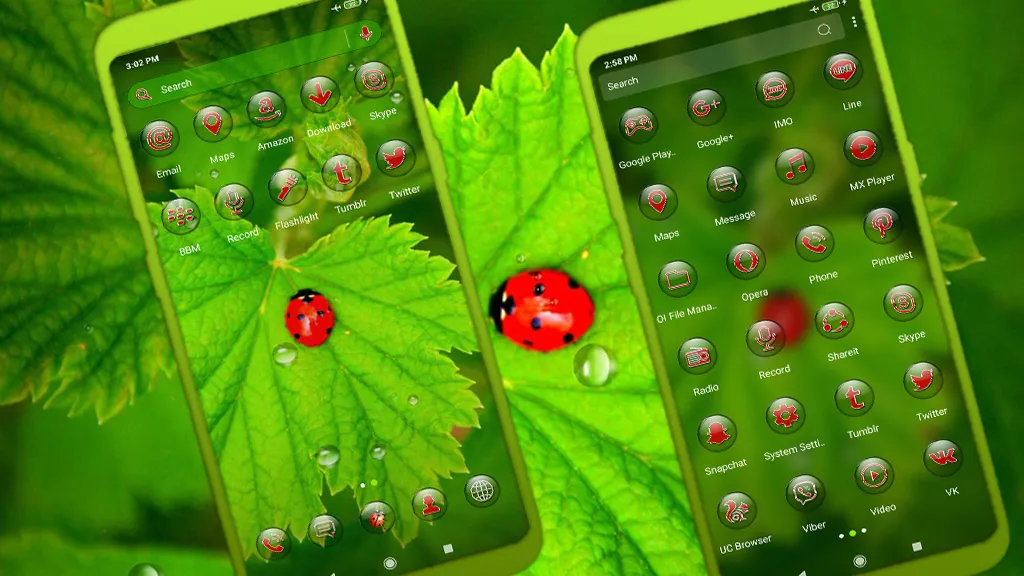 Ladybug Leaf Theme | Indus Appstore | Screenshot