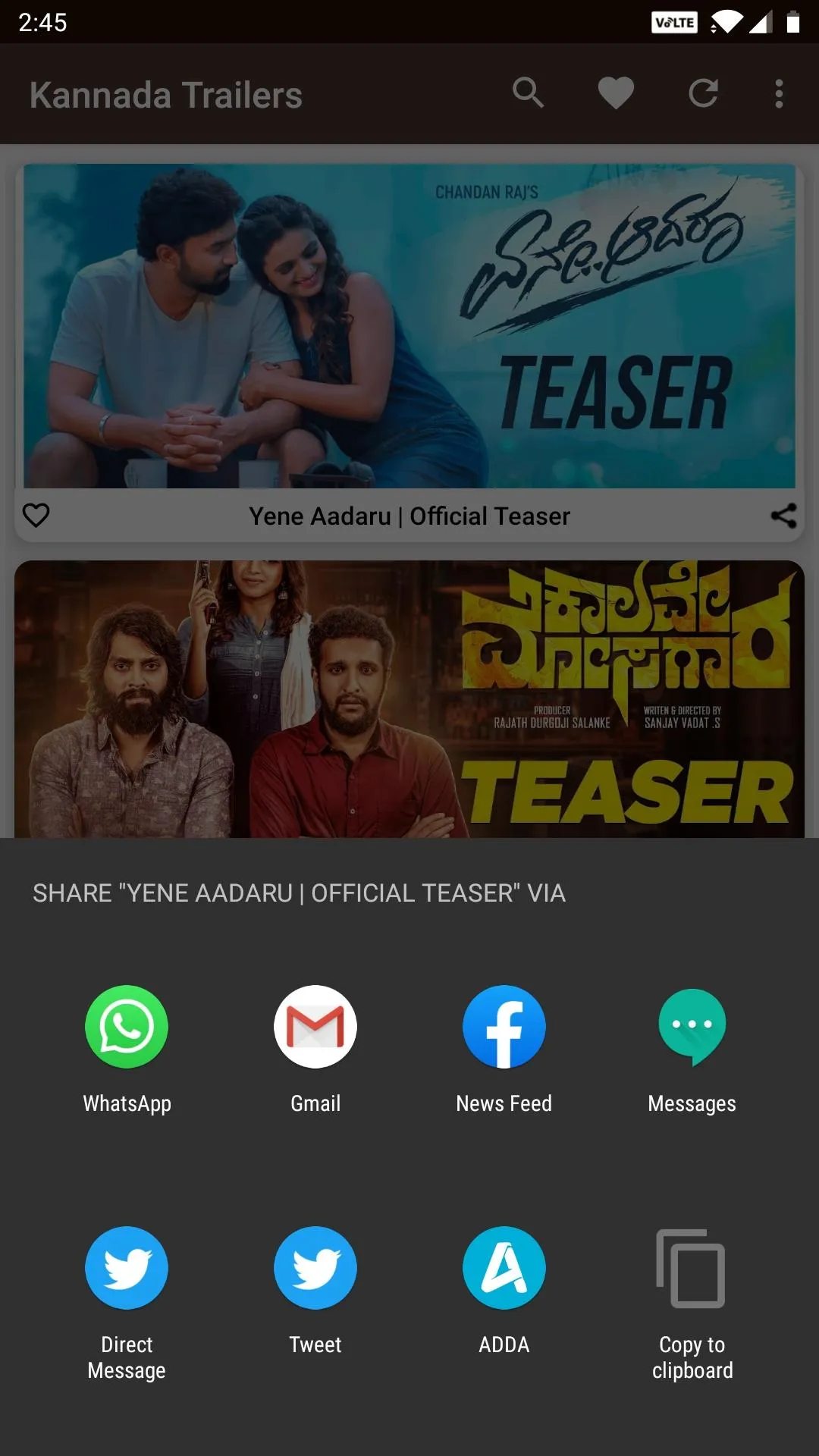 Kannada Movie Trailers | Indus Appstore | Screenshot