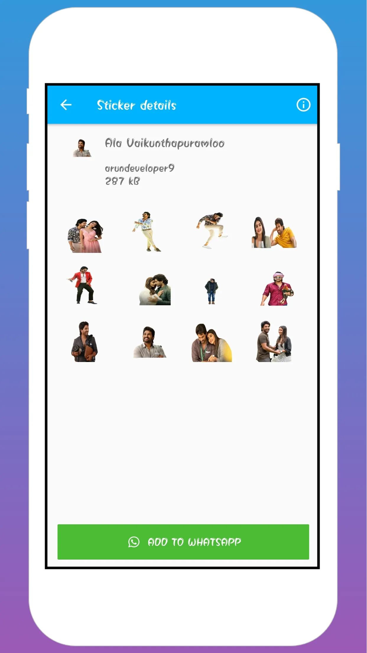 Allu Arjun Stickers | Indus Appstore | Screenshot