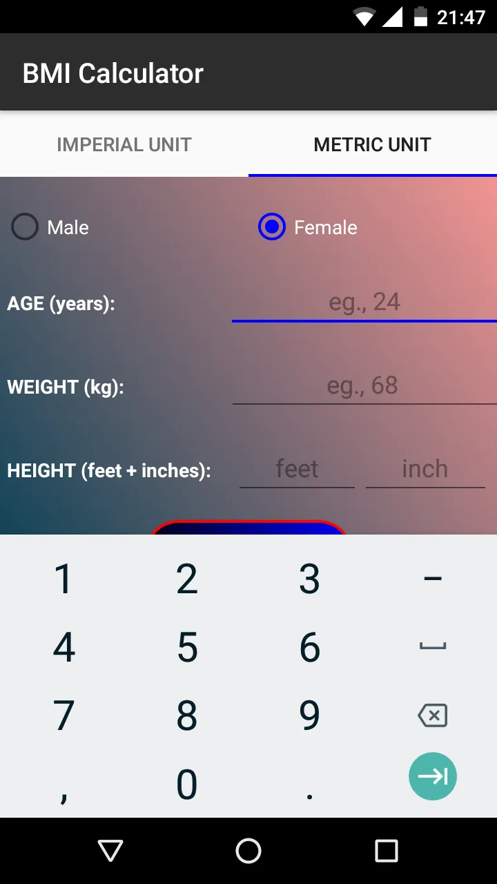 BMI Calculator | Indus Appstore | Screenshot