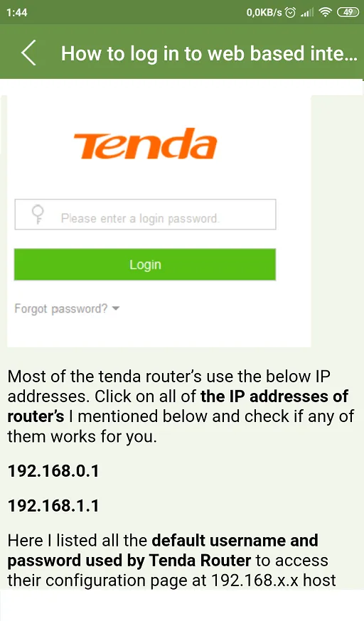 Tenda Router Admin Setup Guide | Indus Appstore | Screenshot