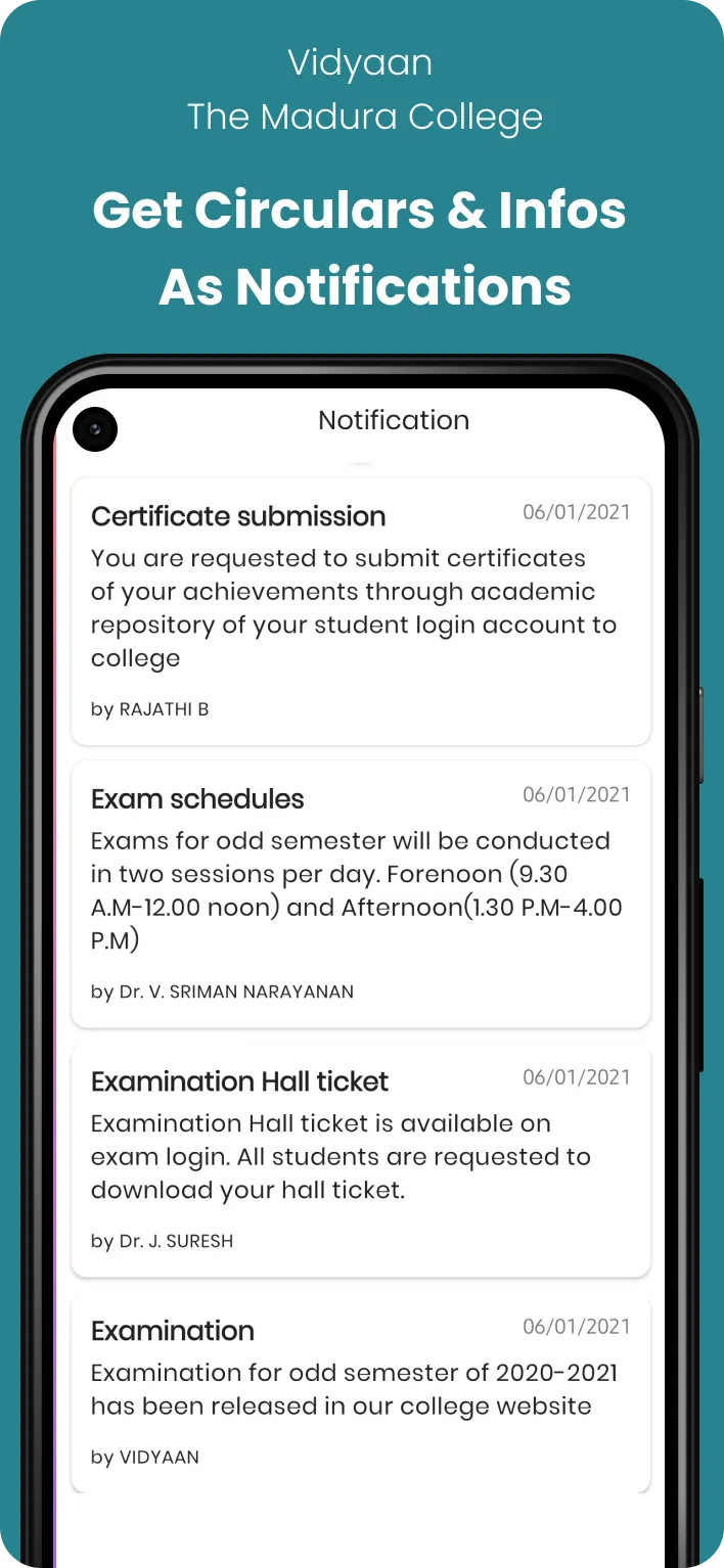 Vidyaan - The Madura College | Indus Appstore | Screenshot