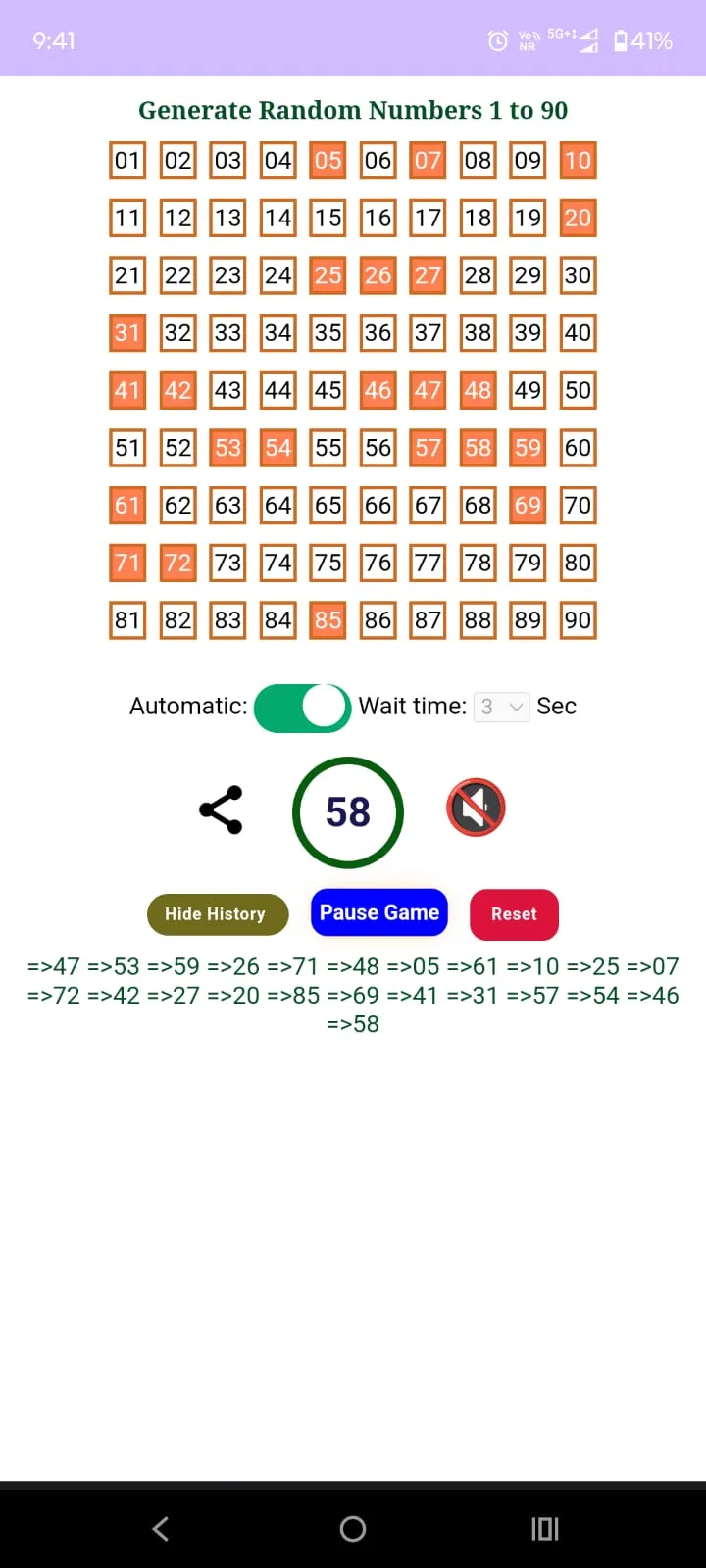 Housie Numbers 1 to 90 | Indus Appstore | Screenshot