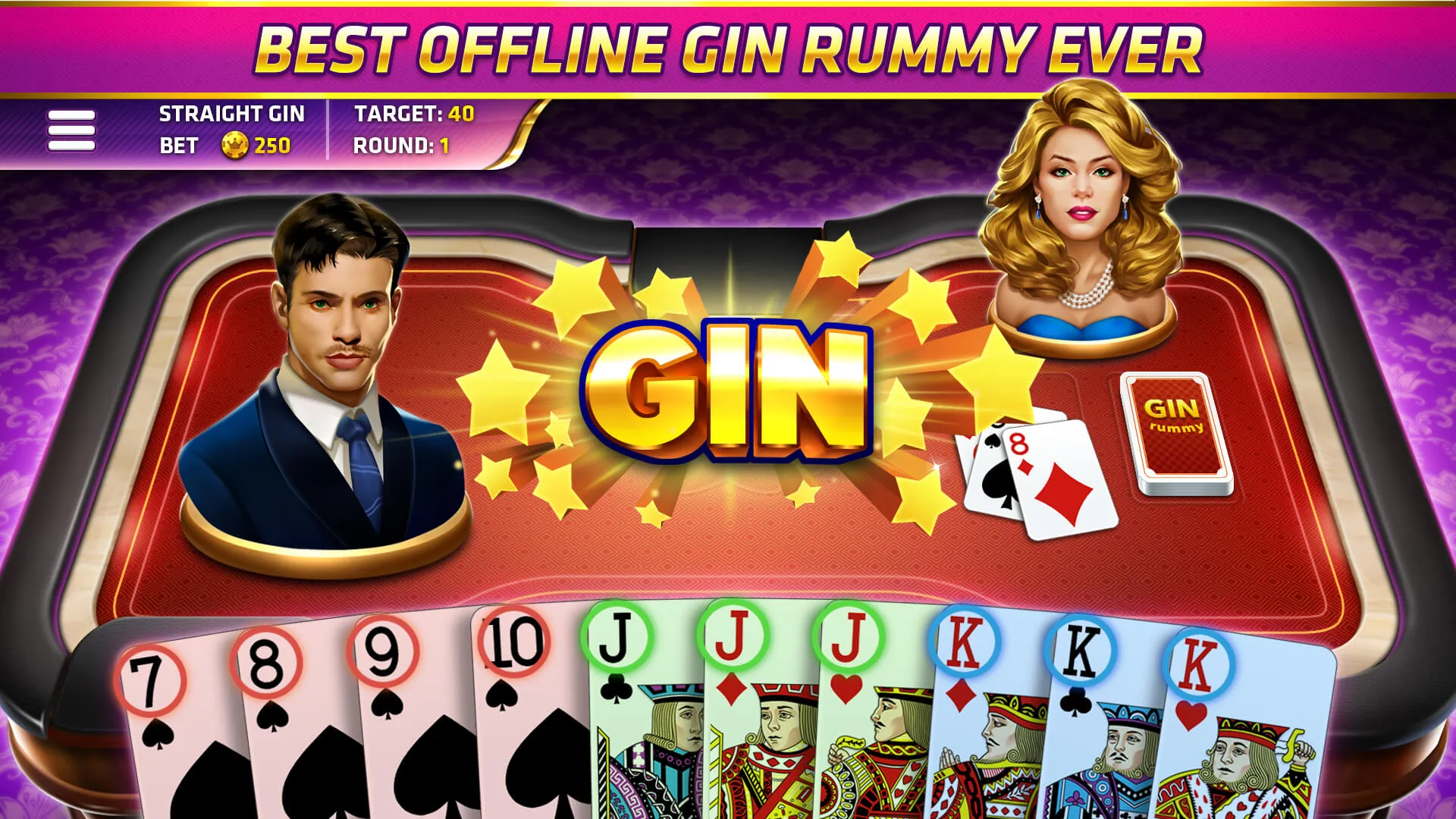 Gin Rummy -Gin Rummy Card Game | Indus Appstore | Screenshot