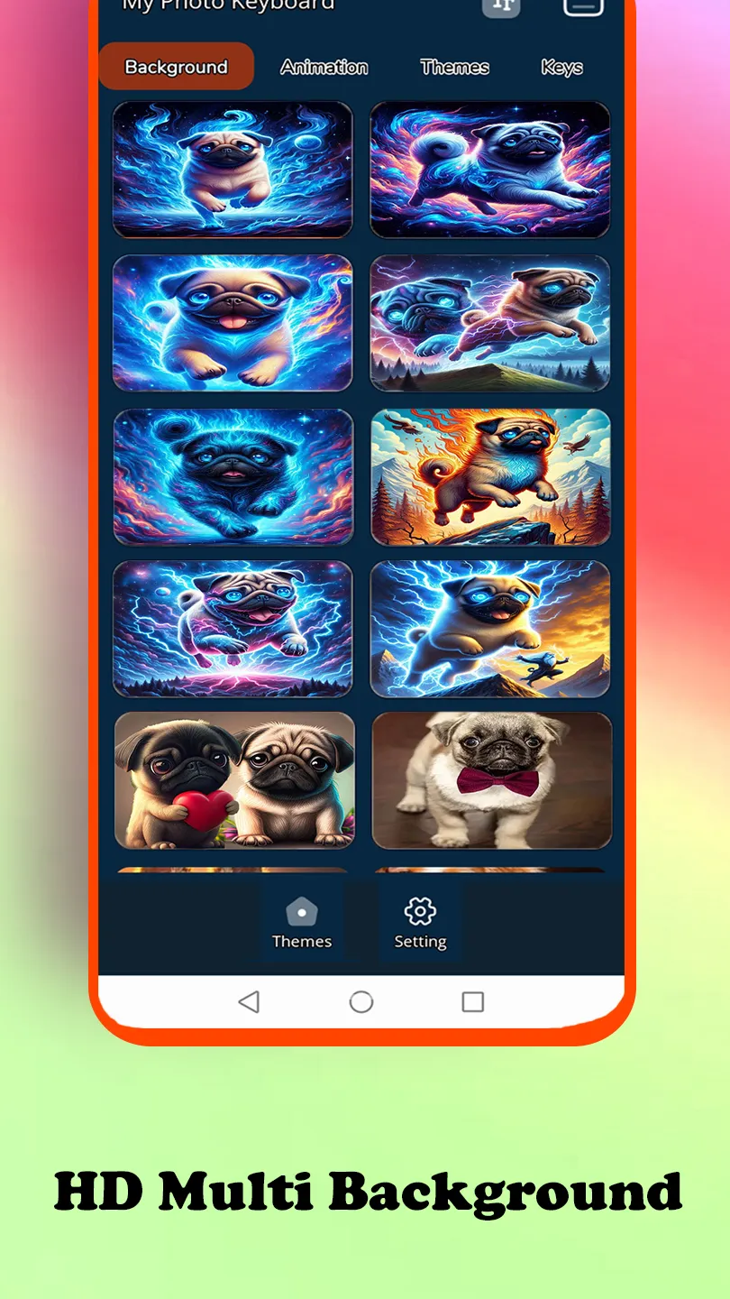 Cute pug dog keyboard | Indus Appstore | Screenshot