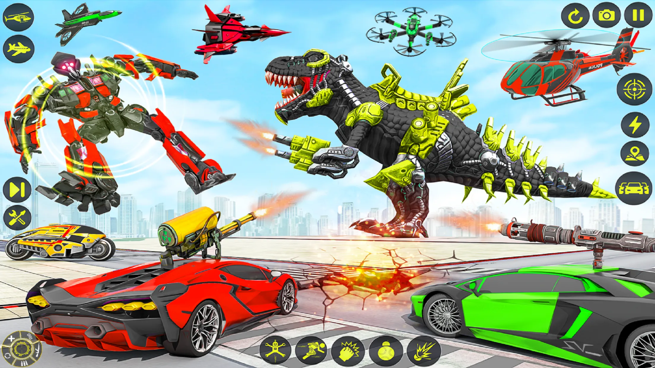 Dino Robot Car Transform Games | Indus Appstore | Screenshot