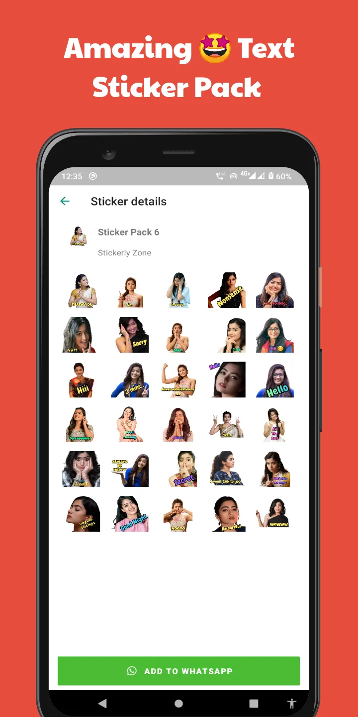 Rashmika Mandanna - WASticker | Indus Appstore | Screenshot