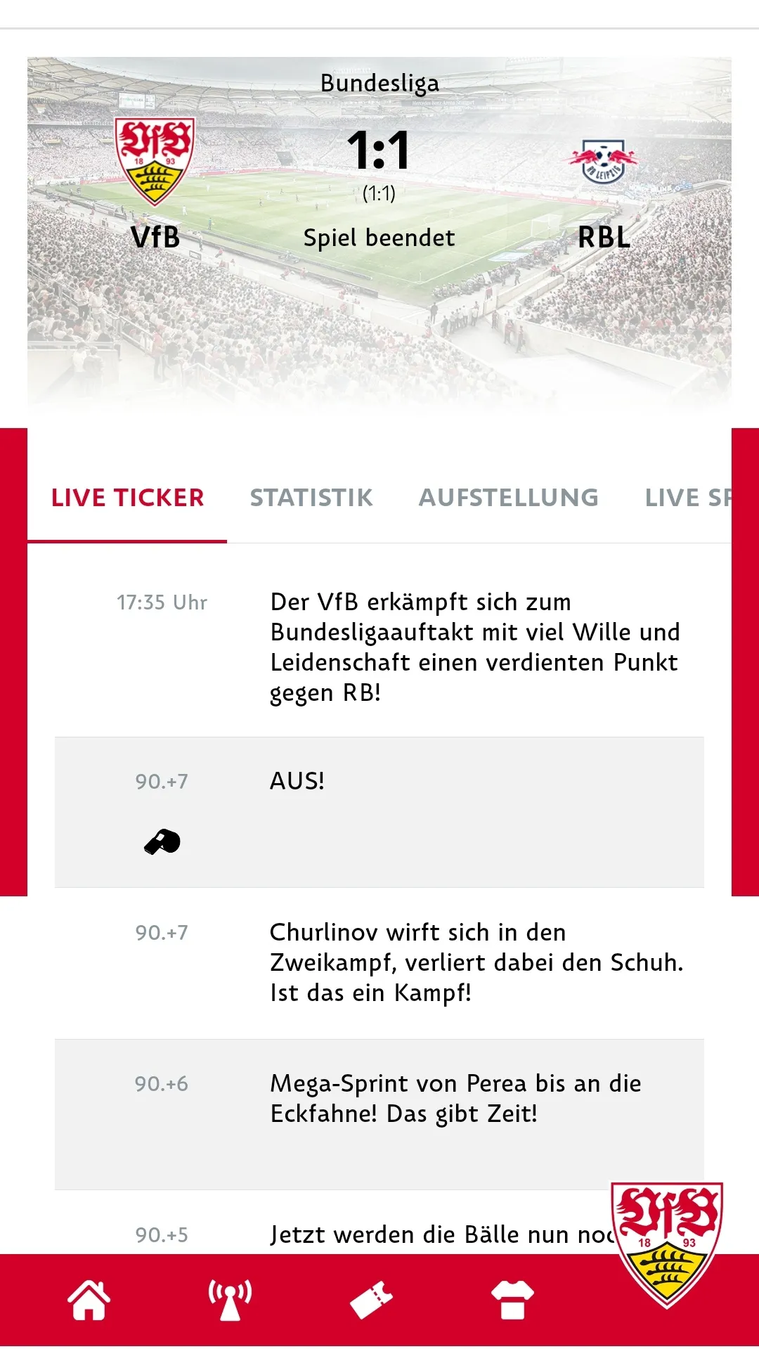 VfB Stuttgart | Indus Appstore | Screenshot