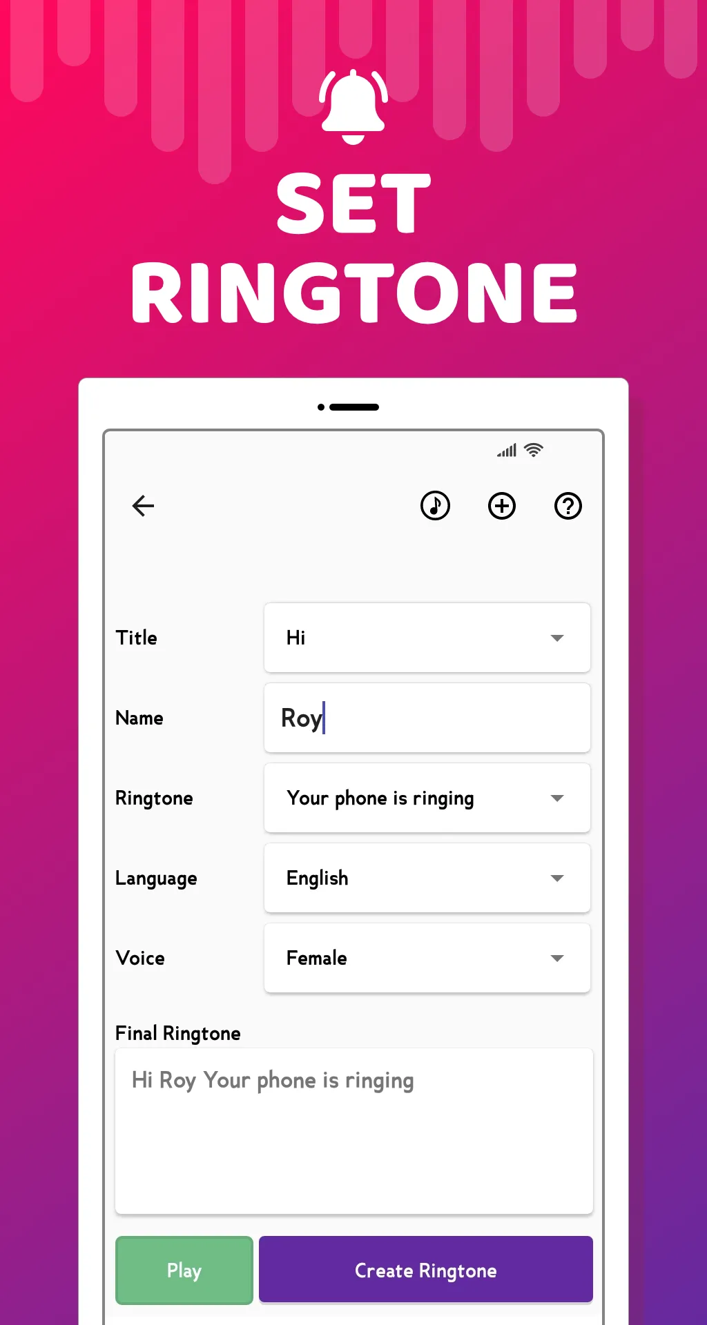 Name ringtone maker App | Indus Appstore | Screenshot