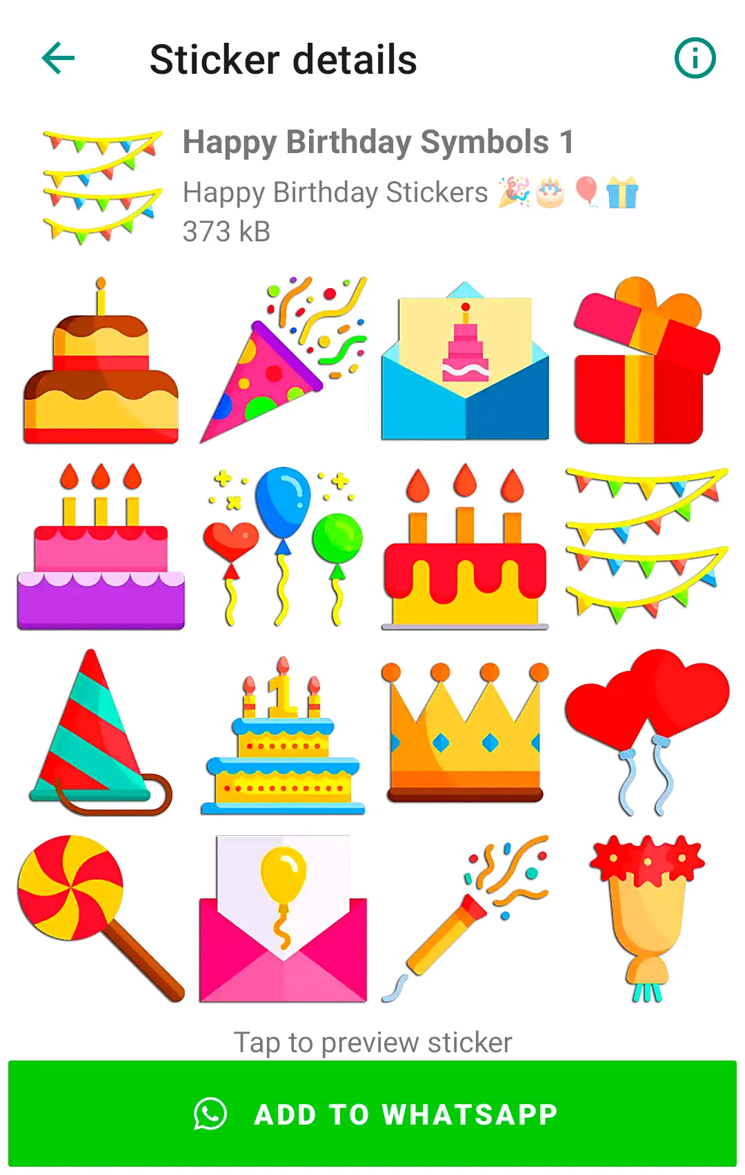 Happy Birthday Stickers | Indus Appstore | Screenshot