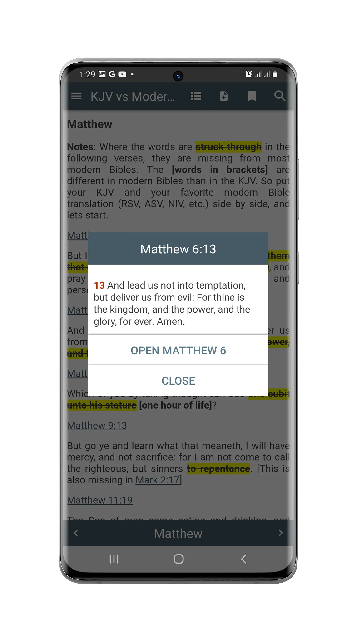 KJV vs Modern Bibles | Indus Appstore | Screenshot