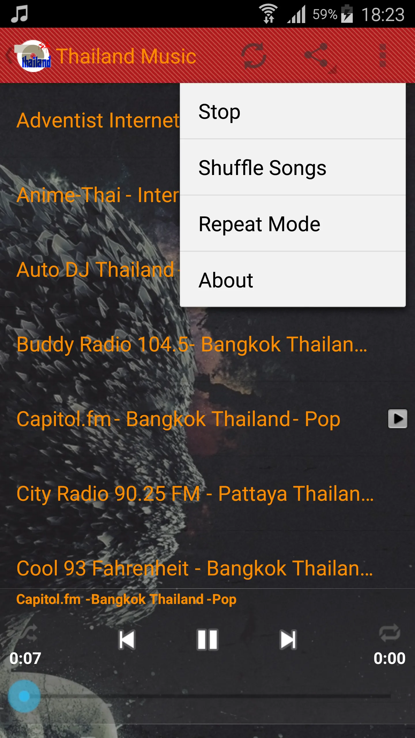 Thailand Music Radio | Indus Appstore | Screenshot