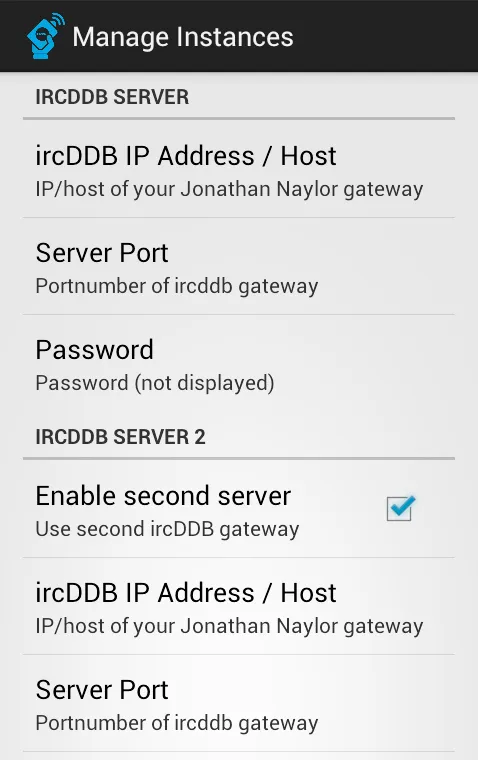 ircDDB remote | Indus Appstore | Screenshot