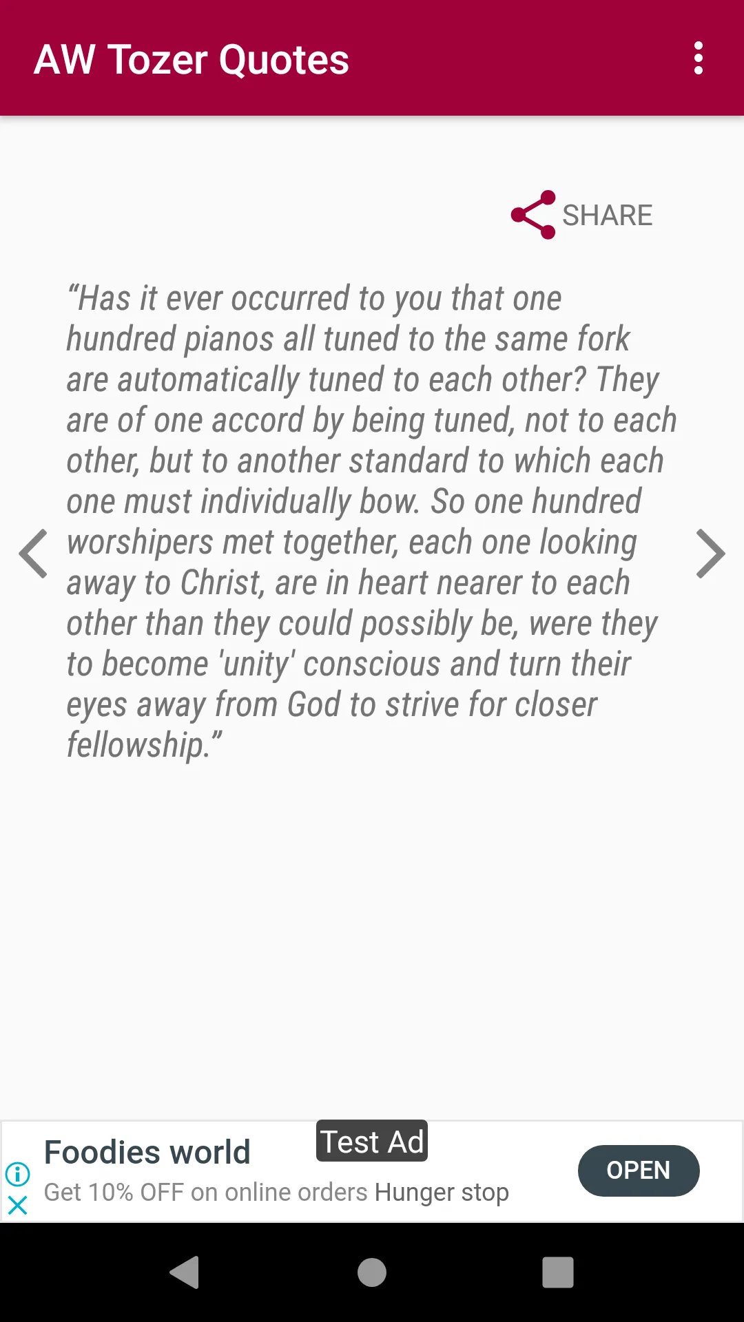 A.W. Tozer Quotes | Indus Appstore | Screenshot