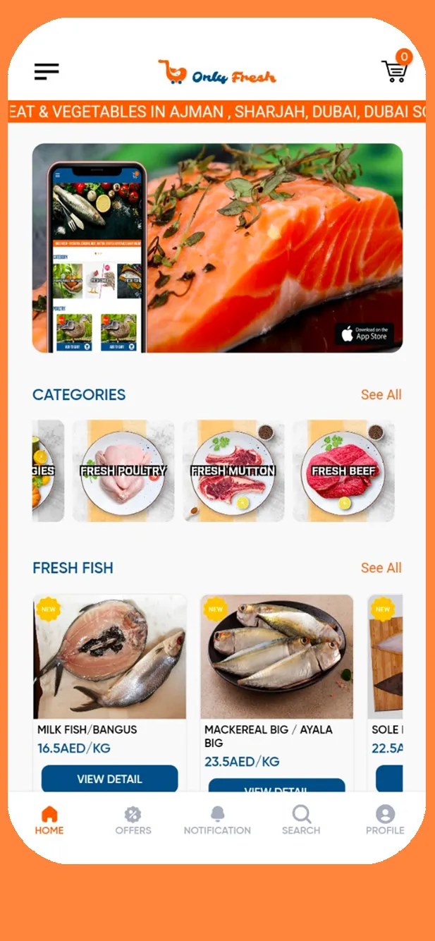 OnlyFresh-Fish, Poultry & Meat | Indus Appstore | Screenshot