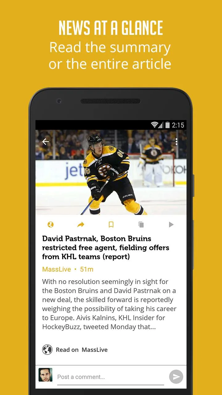 Boston Hockey News & Scores | Indus Appstore | Screenshot