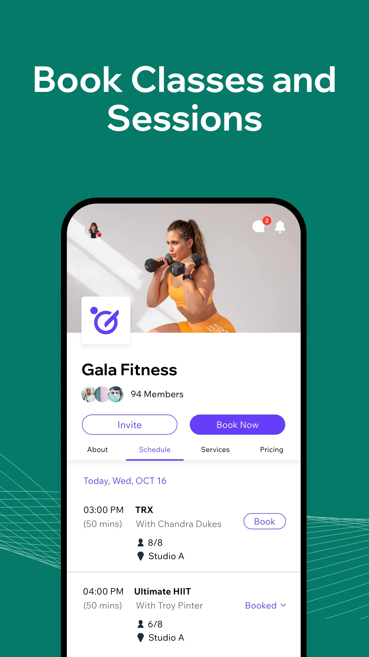 Fit by Wix: Book, manage, pay  | Indus Appstore | Screenshot