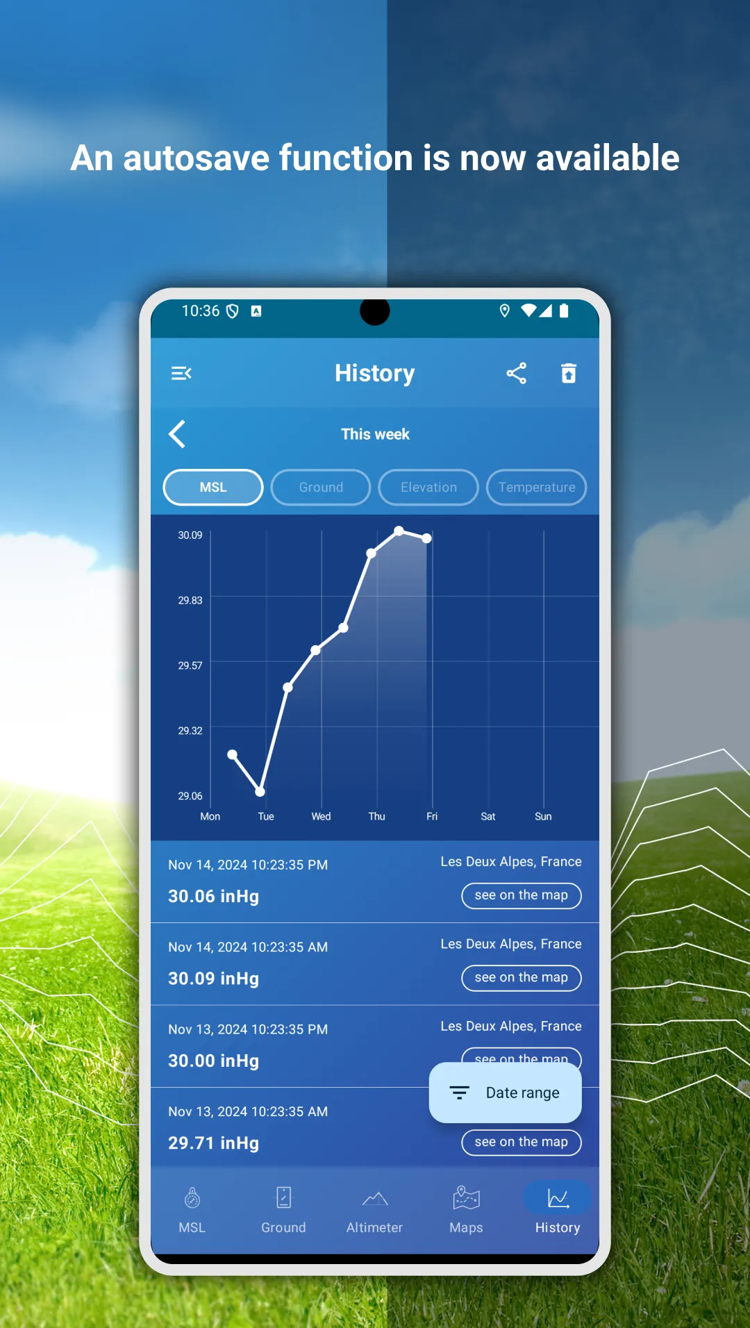 My Barometer and Altimeter | Indus Appstore | Screenshot