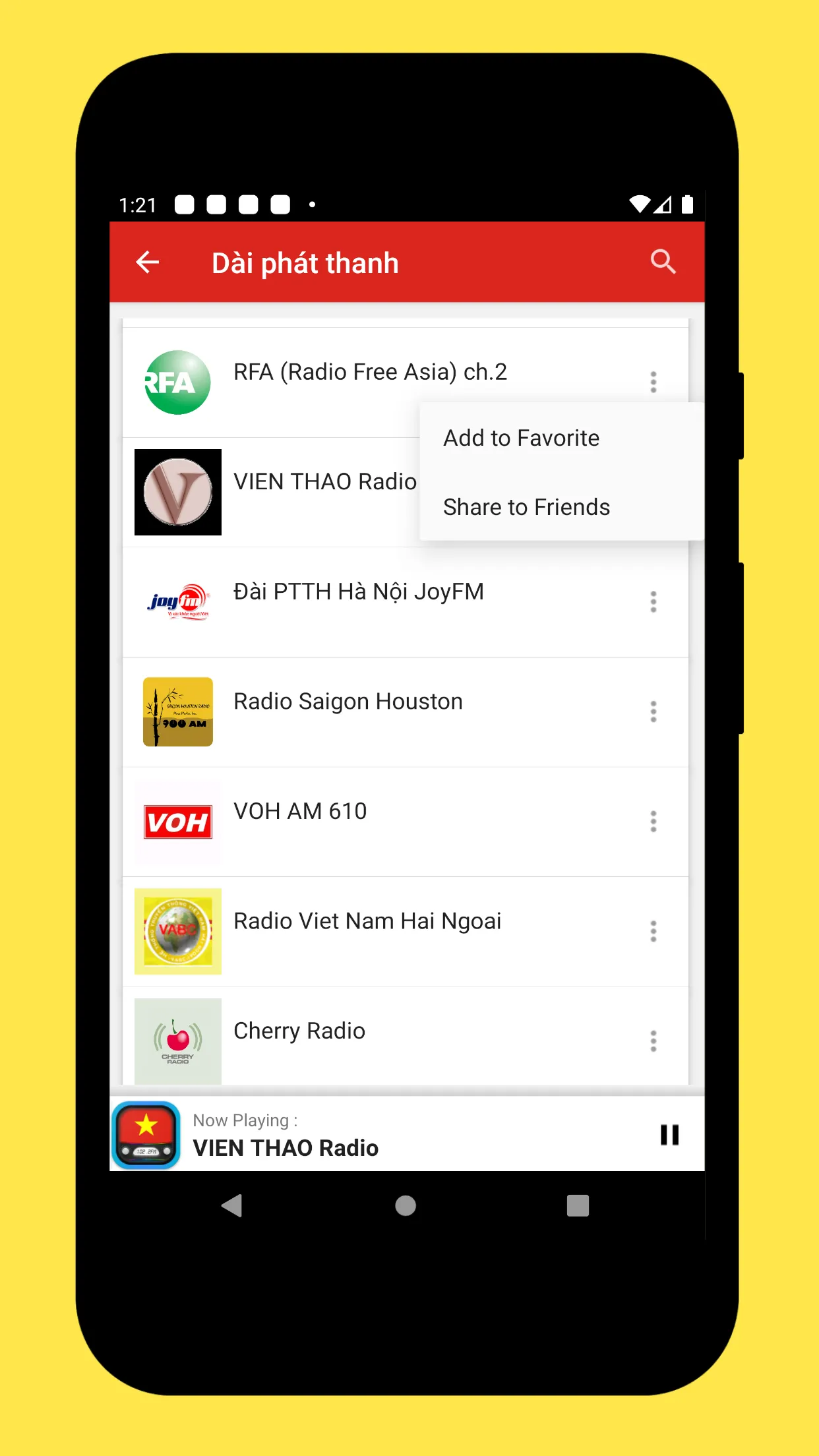 Radio Vietnam + Radio Online | Indus Appstore | Screenshot