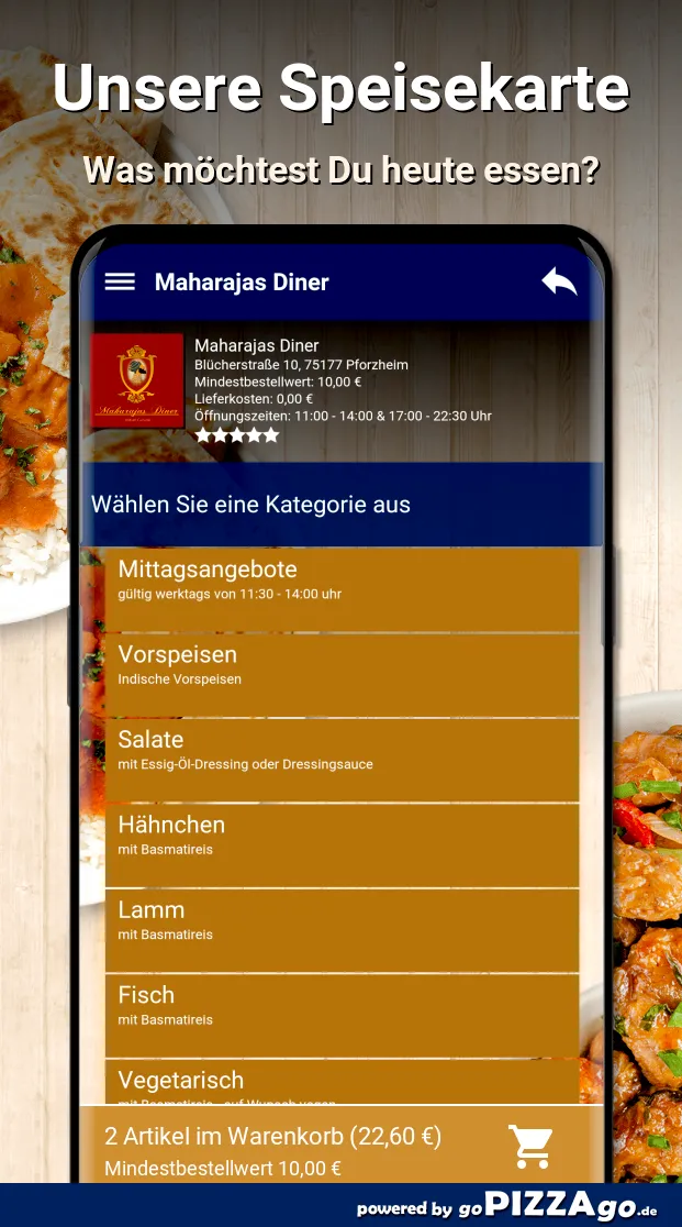 Maharajas Diner Pforzheim | Indus Appstore | Screenshot